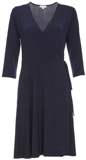 3/4 Sleeve Knit Wrap Dress