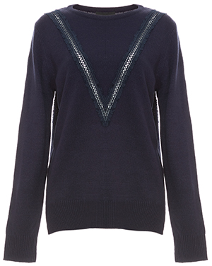 'V' Trim Detail Sweater