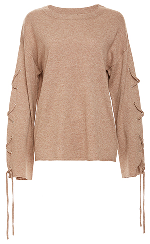 Sweater w/ Lace-Up Sleeves