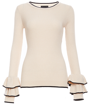 Knit Top w/ Tiered Sleeves
