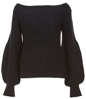 Statement Sleeves Knit Sweater