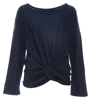 Cena Long Sleeve Twist Front Knit Top