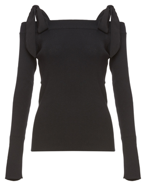 After Market Shoulder Ties Long Sleeve Top
