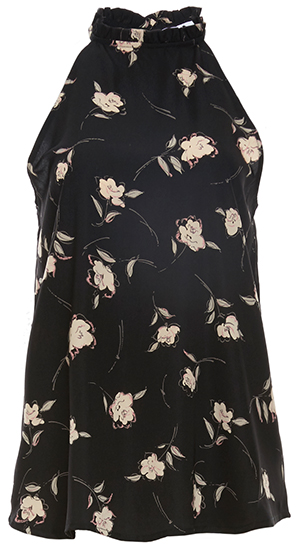 Sleeveless Keyhole Floral Top