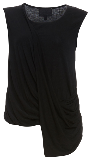 The Coverii Sleeveless Front Drape Stretch Knit Top