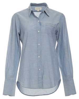 Nili Lotan Woven Chambray Collar Shirt