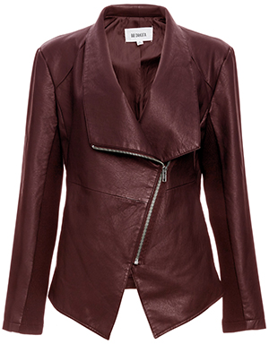 BB Dakota Asymmetrical Textured Vegan Leather Jacket