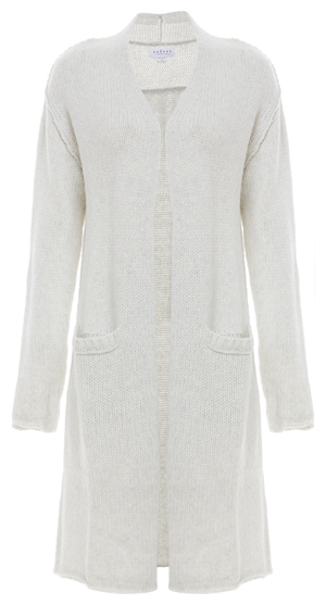 Velvet by Graham & Spencer Fringe Back Long Cardigan