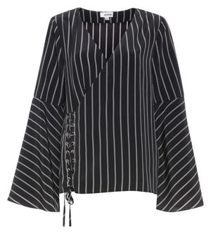 Long Sleeve Striped Bell Sleeve Top