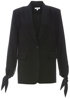 Single Button Blazer with Wrist Ties