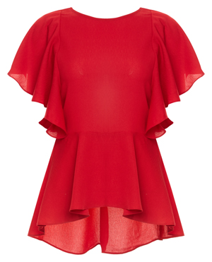 After Market Short Sleeve Ruffle Top