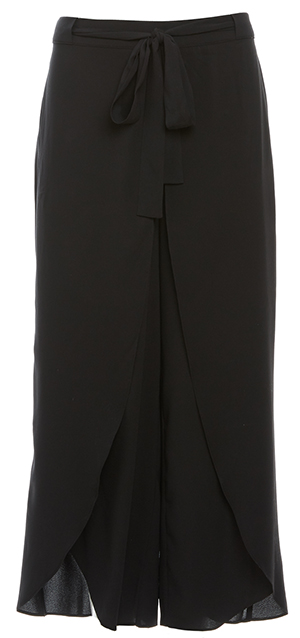 Front Tie Culotte Overlap Pant