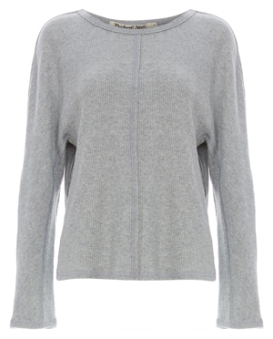Michael Stars Brushed Sweater Rib Boatneck Top