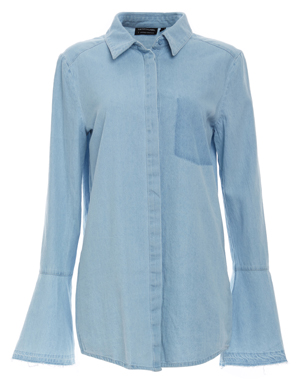 The Fifth Label Bell Long Sleeve Denim Tunic Shirt