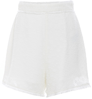 C/MEO Jacquard Chiffon Woven Short W/ Fringe Trim