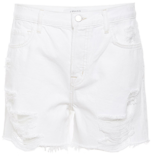 J Brand High Rise Distressed Denim Shorts