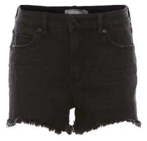 Just Black High Rise Side Slit Short