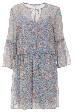 BCBGeneration Carved Blooms Floral A-Line Dress