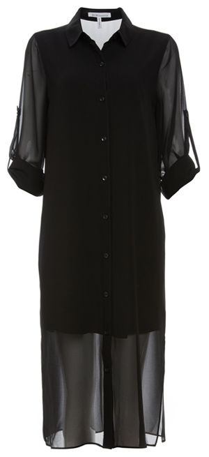 BCBGeneration Long Sleeve Chiffon Shirt Dress