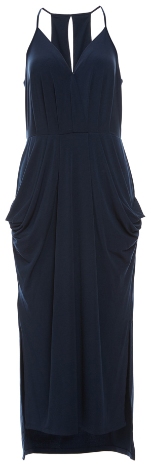 BCBGeneration Faux Wrap Midi Dress w/ Pockets
