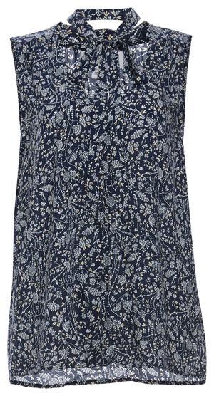 Velvet by Graham & Spencer Printed Neck Tie Top