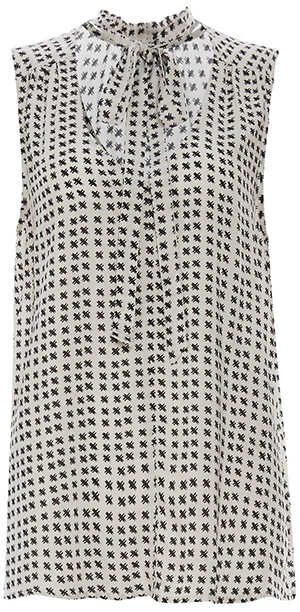 Velvet by Graham & Spencer Printed Neck Tie Top