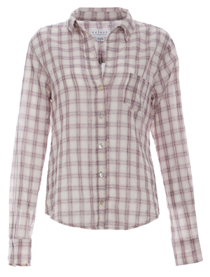 Velvet by Graham & Spencer Plaid Button Up Shirt