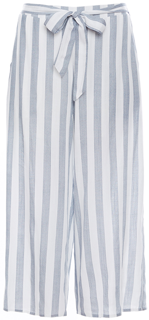 Striped Tie Waist Culotte