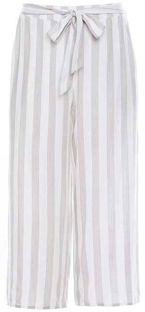 Striped Tie Waist Culotte