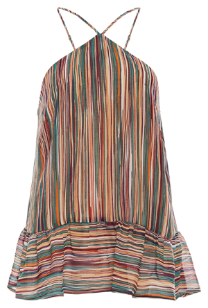 Multi Colored Stripe Halter Tank