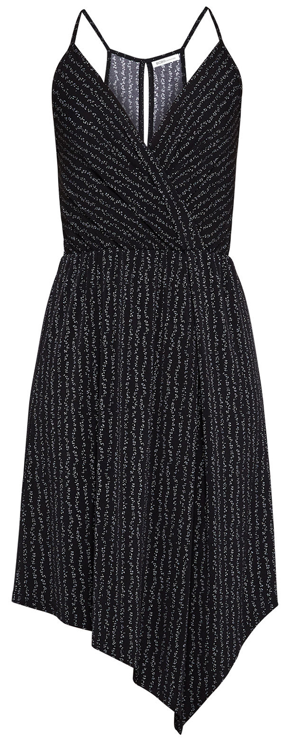 BCBGeneration Surplice Micro Dot Stripe Dress