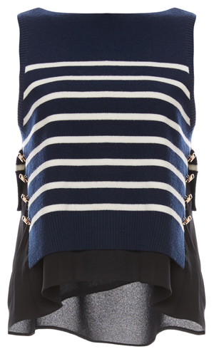 3.1 Phillip Lim Cropped Nautical Tank with Undershirt