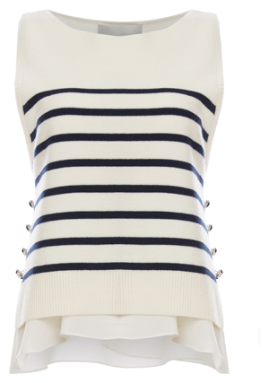 3.1 Phillip Lim Cropped Nautical Tank with Undershirt