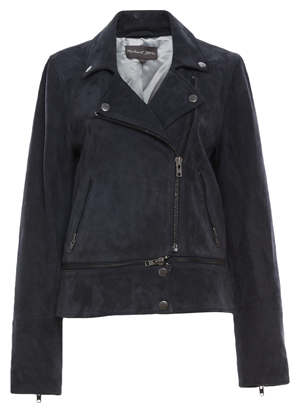 Michael Stars Suede Zip Off Jacket