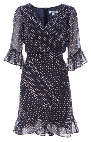 BB Dakota Surplice Polka Dot Dress