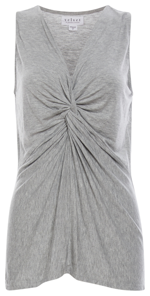 Velvet by Graham & Spencer Front Knot Sleeveless Top