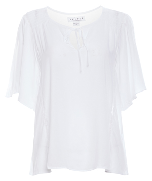 Velvet by Graham & Spencer V-Neck Cutout Top