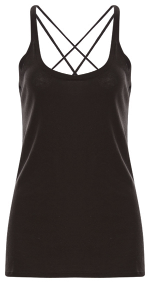 Chaser Gauzy Cotton Jersey Scoop Neck Strappy Back Tank