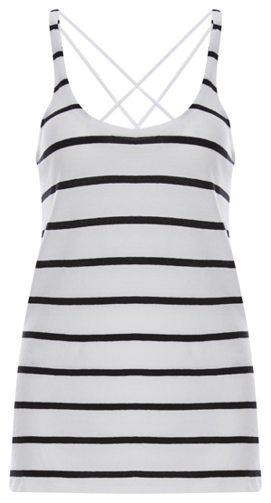 Chaser Gauzy Cotton Jersey Scoop Neck Strappy Back Tank