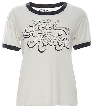 Chaser Blocked Jersey Crew Neck Ringer Tee