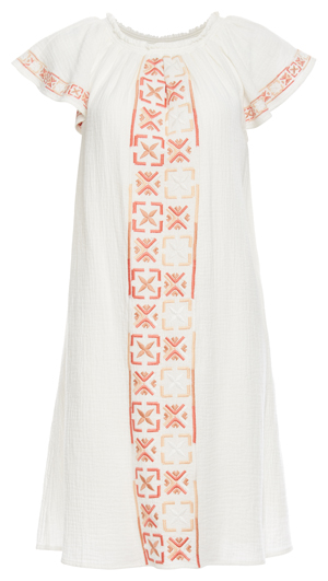 Mystree Short Sleeve Embroidered Dress