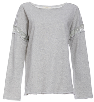 Mystree Crew Neck Cutout Sweater