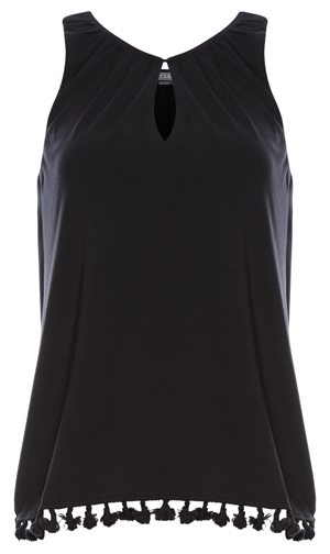 Tart Collections Tasseled Hem Sleeveless Top
