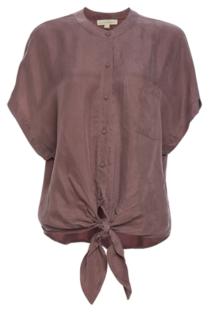 Front Tie Button Up Shirt