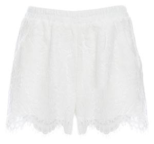 Elasticized Waist Lace Shorts