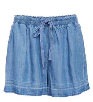 Skies Are Blue Release Hem Tencel Shorts