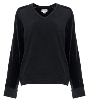 Velvet by Graham & Spencer Velvet Sleeves Sweater