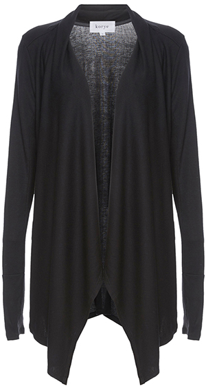 Draped Shoulder Button Cardigan