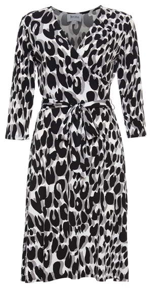 Leota Printed 3/4 Sleeve Wrap Dress