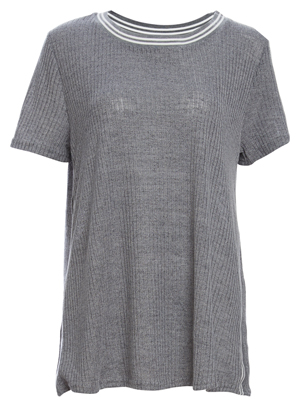 Ribbed Short Sleeve Tee